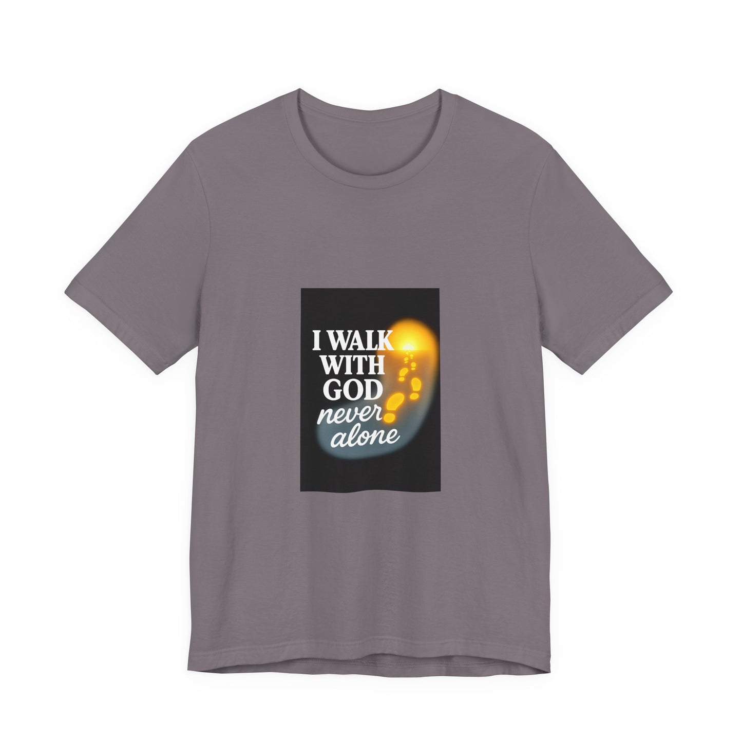 Inspirational Unisex Tee - 'I Walk with God, Never Alone' for Spiritual Wear, Faith-Based Gifts, Christian Apparel, Daily Motivation, [...]