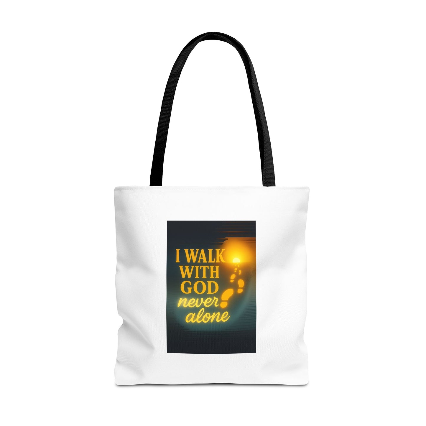 Inspiring God Walk Tote Bag, Motivational Quote Bag, Faith-Based Carryall, Gift for Believers, Christian Tote