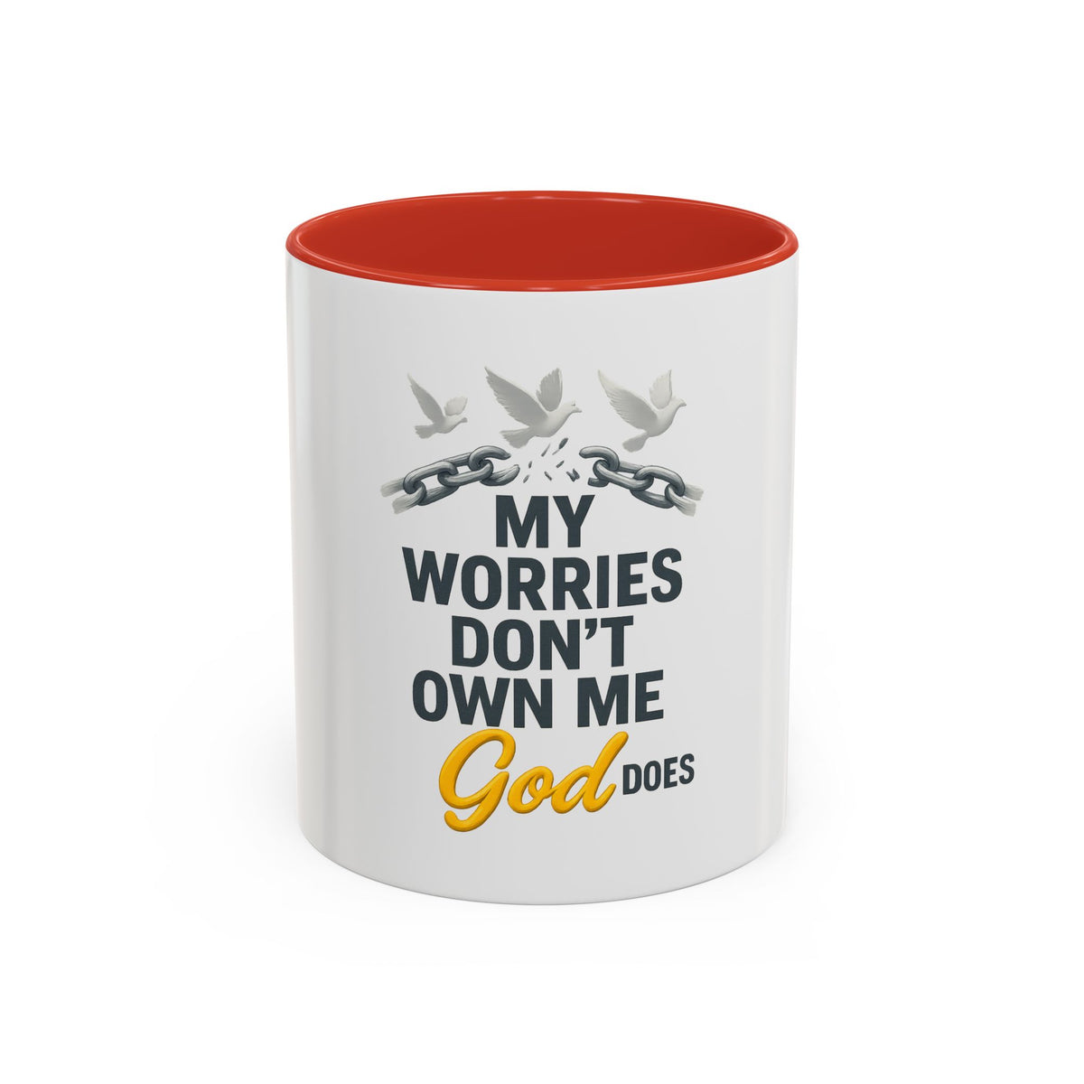 Faith-Inspiring Accent Coffee Mug - Motivational Gift for Coffee Lovers, Ideal for Birthdays, Holidays, Relaxation, Couples