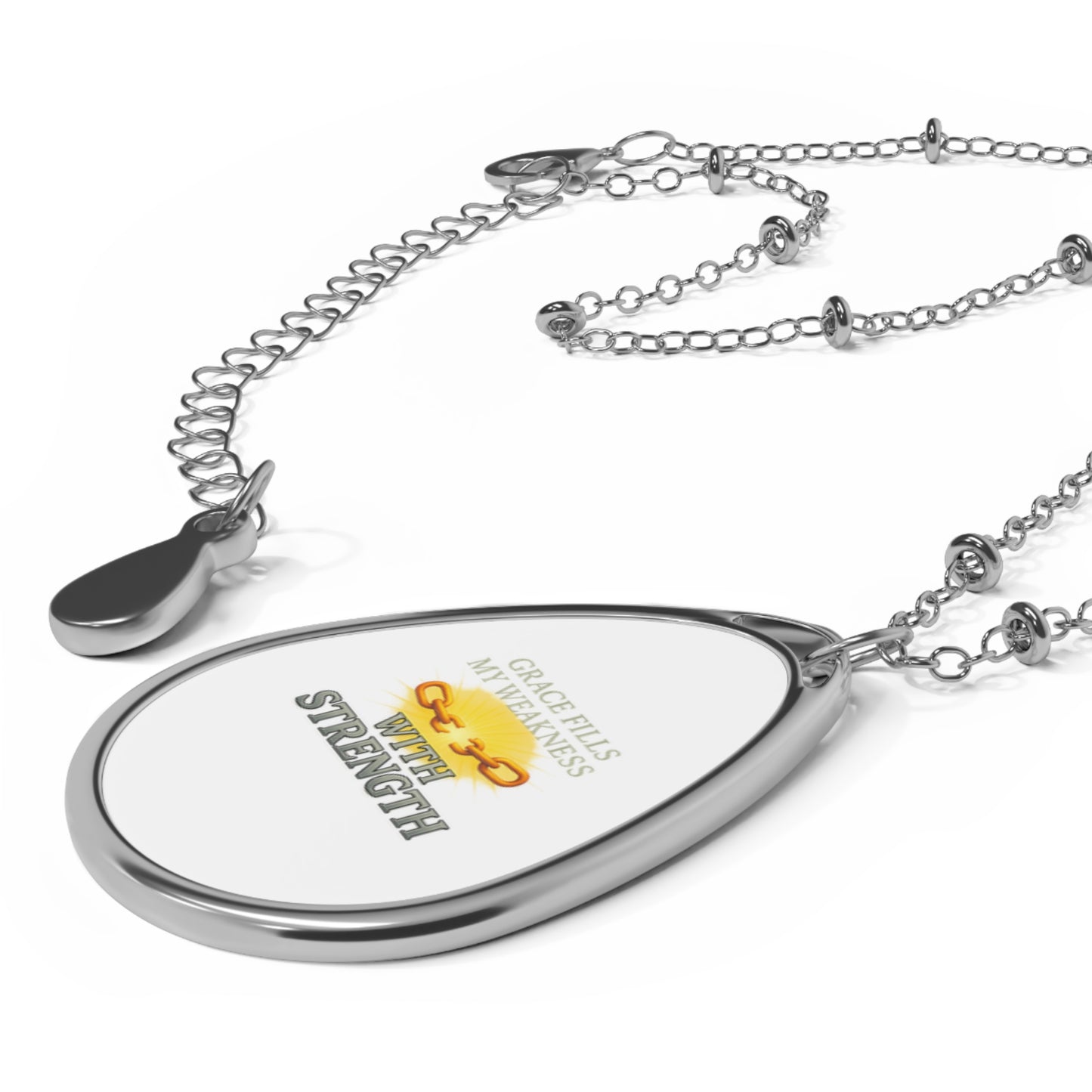 Personalized Ellipse Pendant Necklace – Custom, Elegant & Timeless