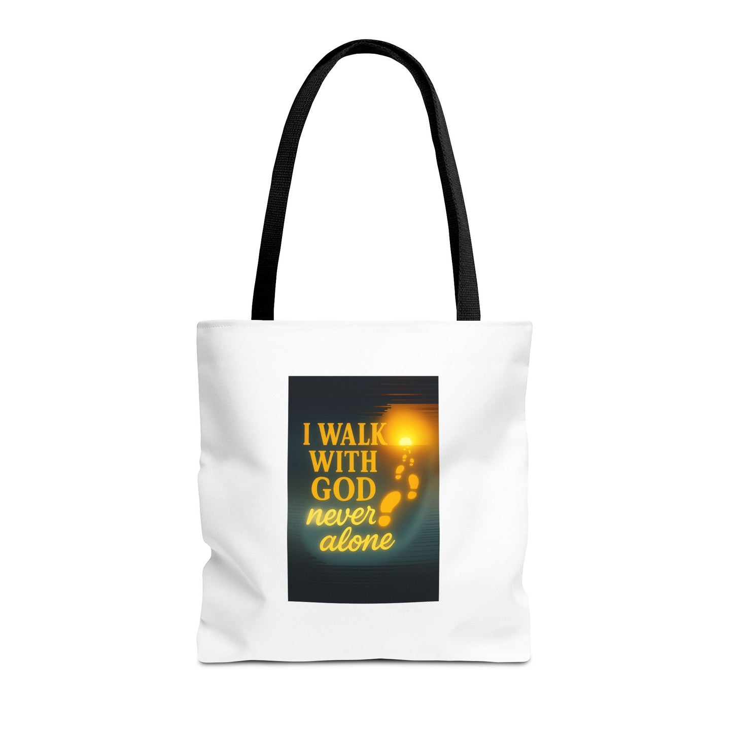 Inspiring God Walk Tote Bag, Motivational Quote Bag, Faith-Based Carryall, Gift for Believers, Christian Tote