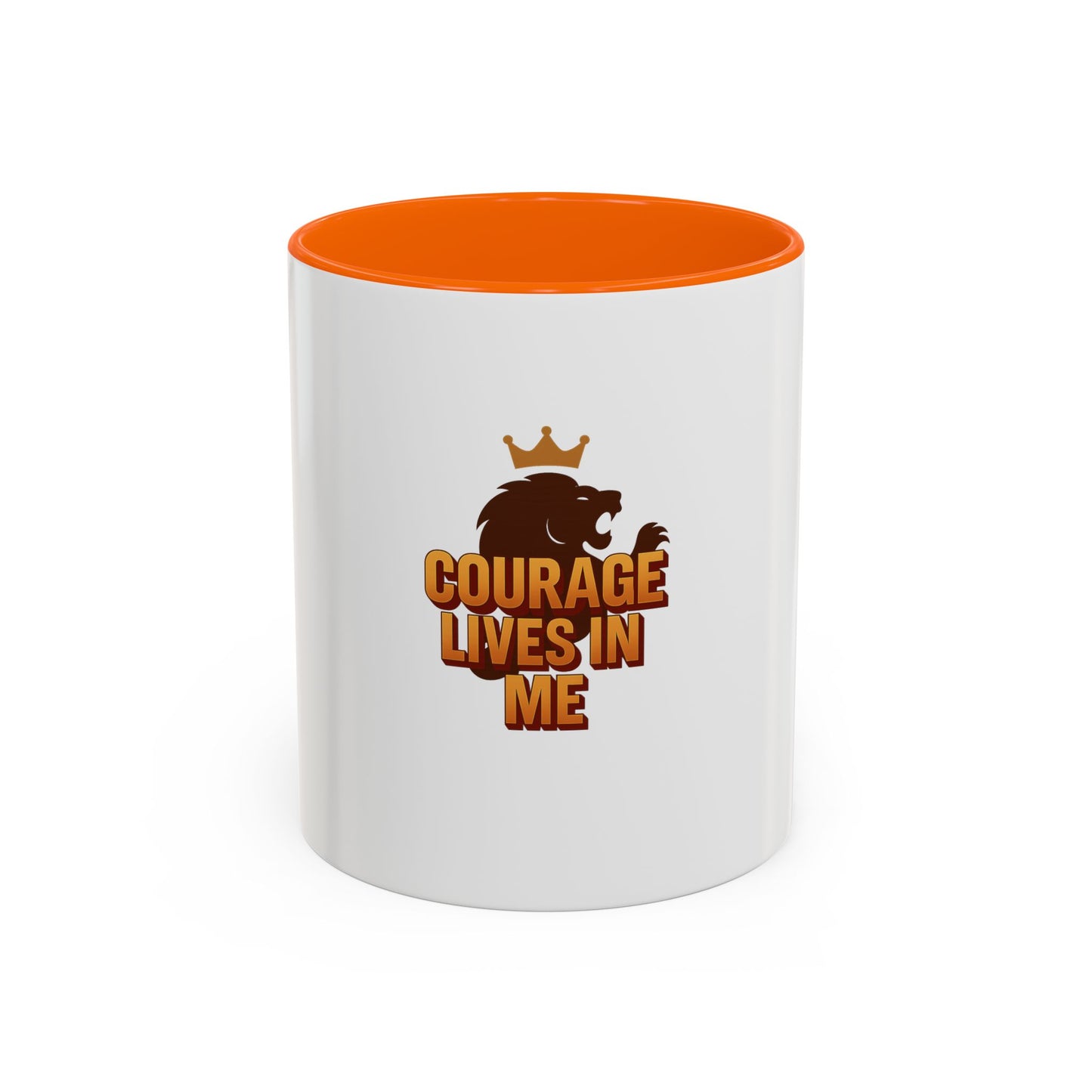 Courage-Inspired Accent Coffee Mug – A Daily Reminder to Stay Strong