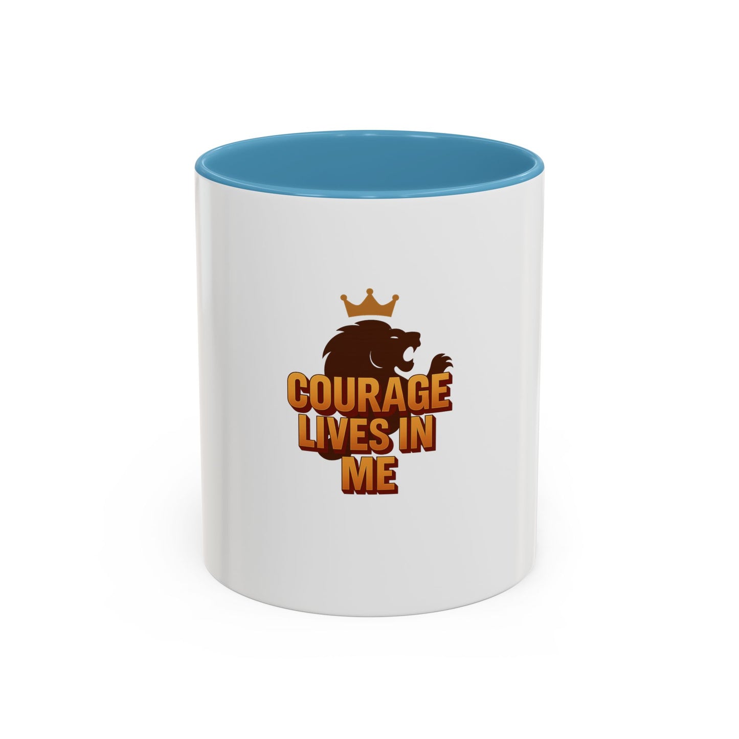 Courage-Inspired Accent Coffee Mug – A Daily Reminder to Stay Strong