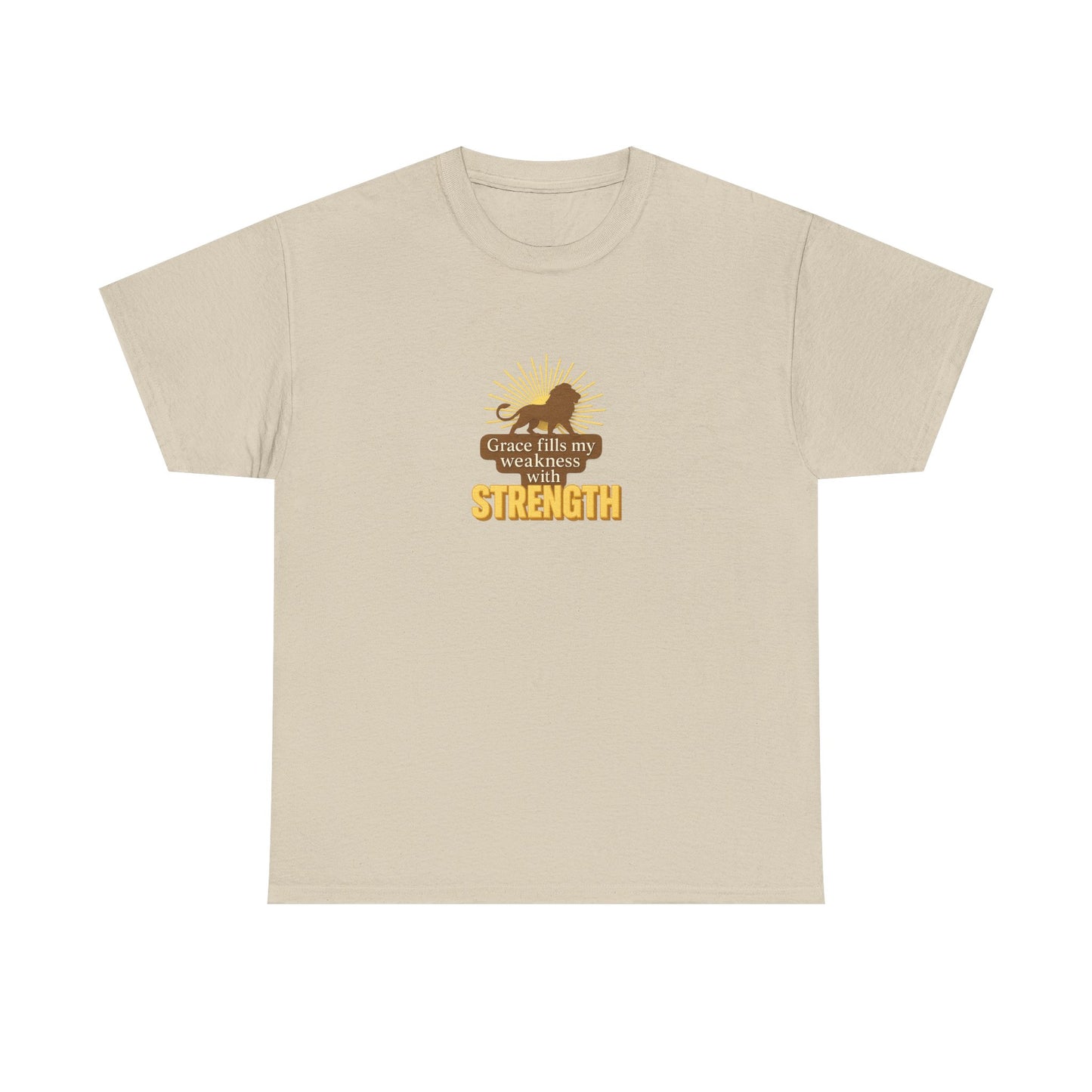 Grace Fills My Weakness with Strength – Inspirational Unisex Heavy Cotton Tee