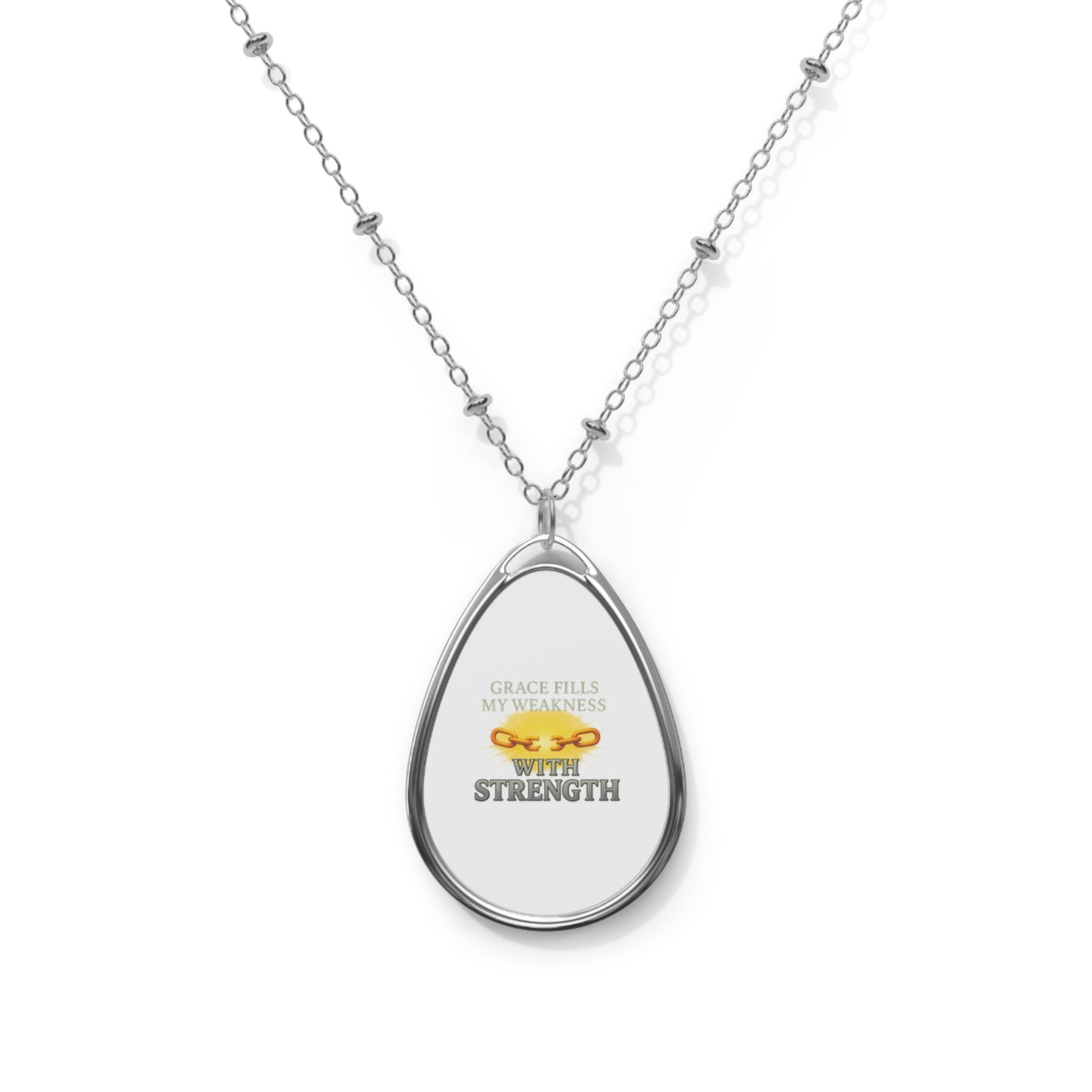 Personalized Ellipse Pendant Necklace – Custom, Elegant & Timeless