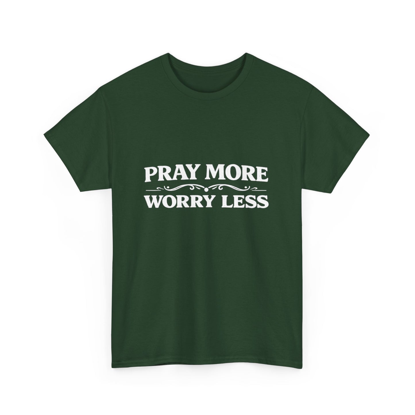 Pray More Worry Less Tee — Christian Inspirational Cotton T‑Shirt