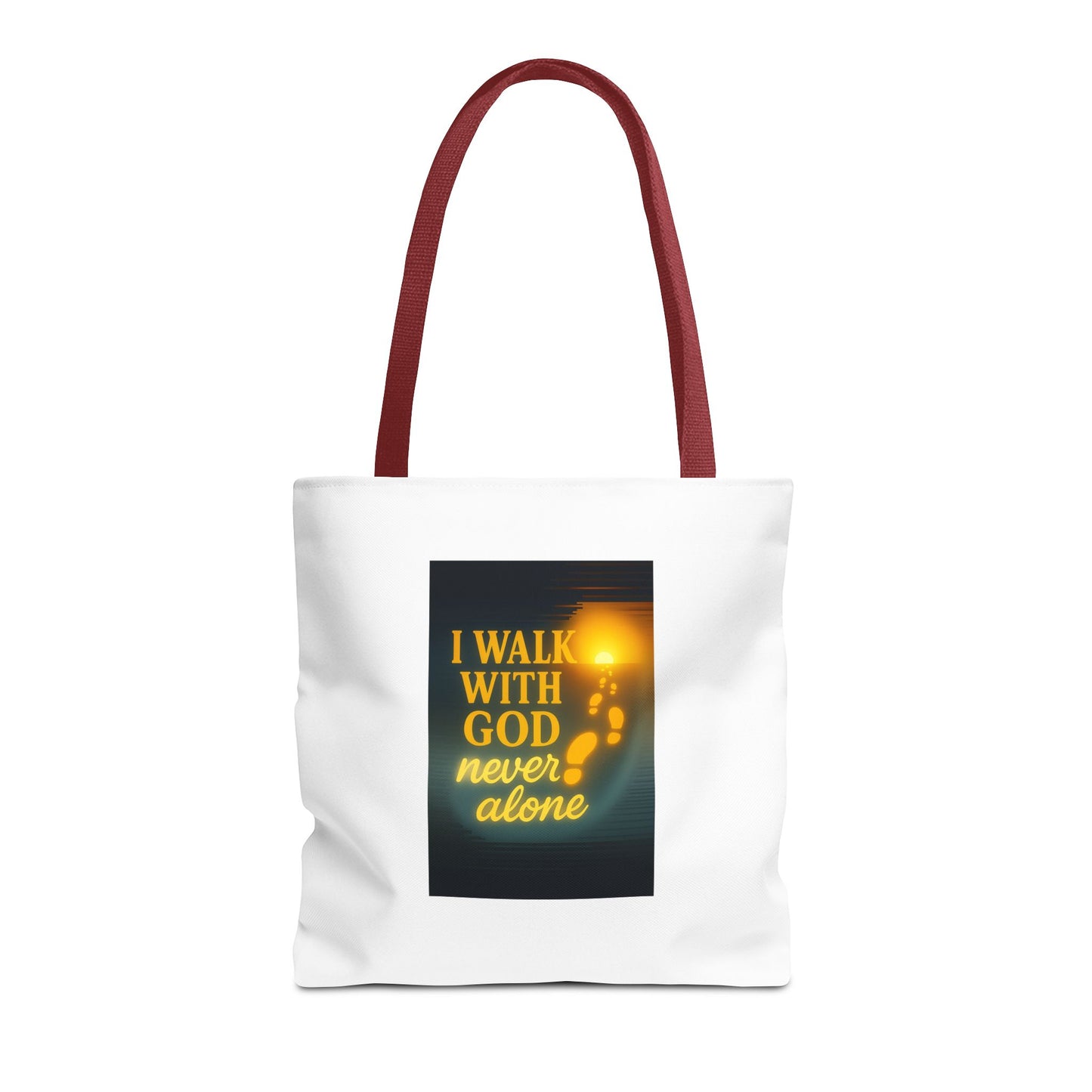 Inspiring God Walk Tote Bag, Motivational Quote Bag, Faith-Based Carryall, Gift for Believers, Christian Tote