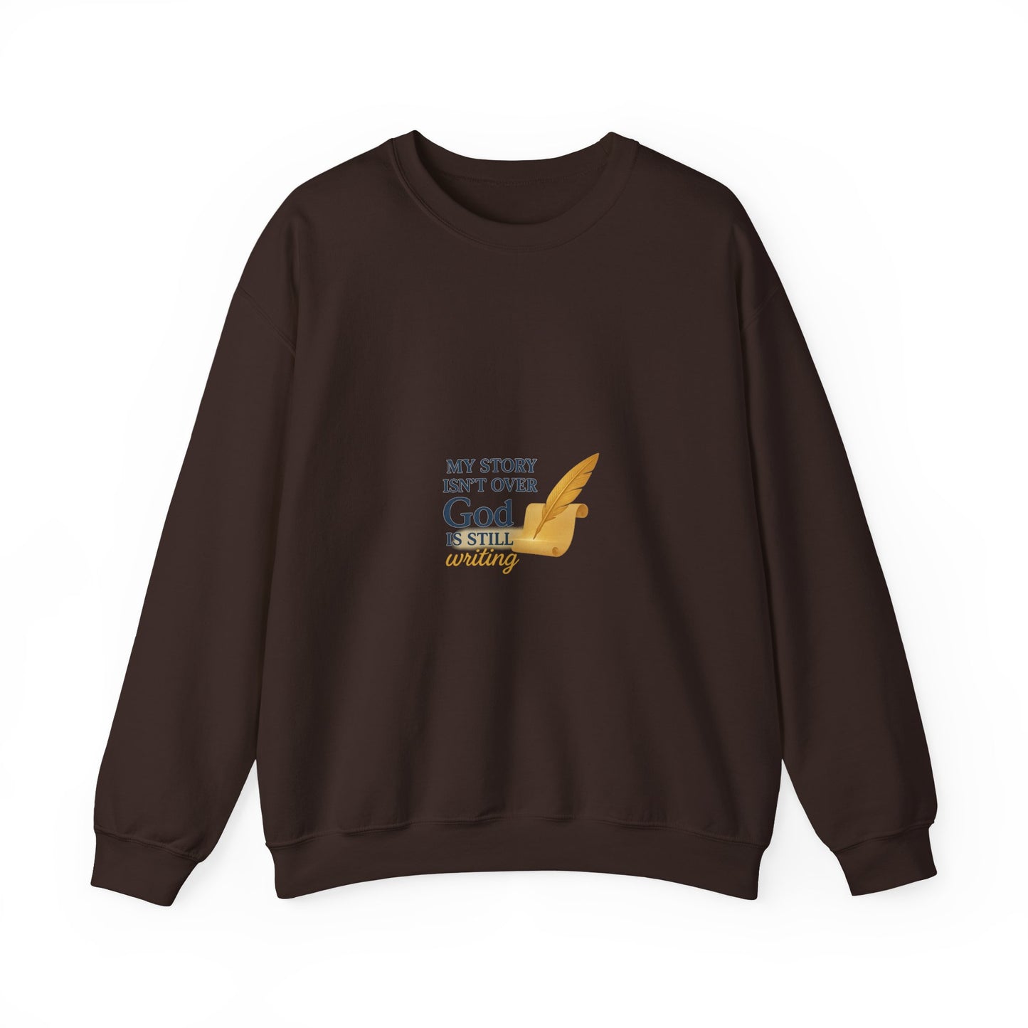 Inspirational Crewneck Sweatshirt, Comfort Apparel, Faith-Based Gift, Cozy Layer, My Story Isn’t Over Sweatshirt