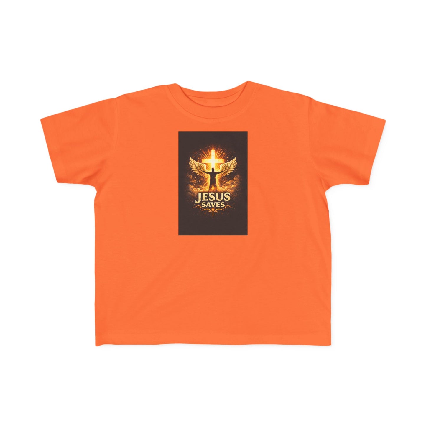 Toddler T‑Shirt — Jesus Saves, Flame Dove Christian Tee
