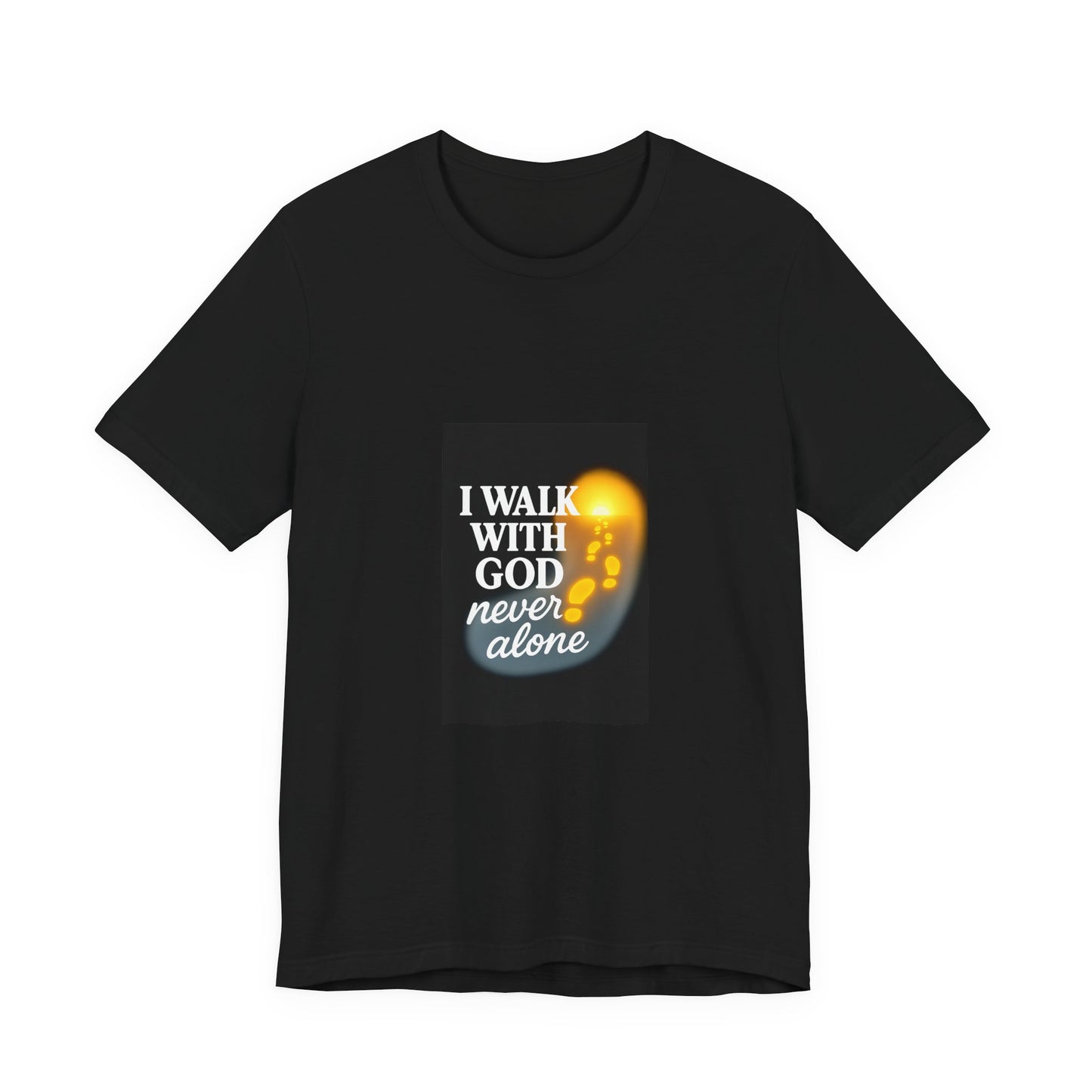 Inspirational Unisex Tee - 'I Walk with God, Never Alone' for Spiritual Wear, Faith-Based Gifts, Christian Apparel, Daily Motivation, [...]