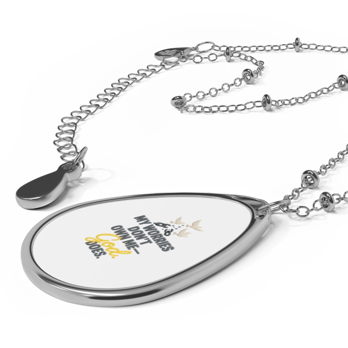 Elegant Oval Pendant Necklace – Vibrant, Personalized & Timeless