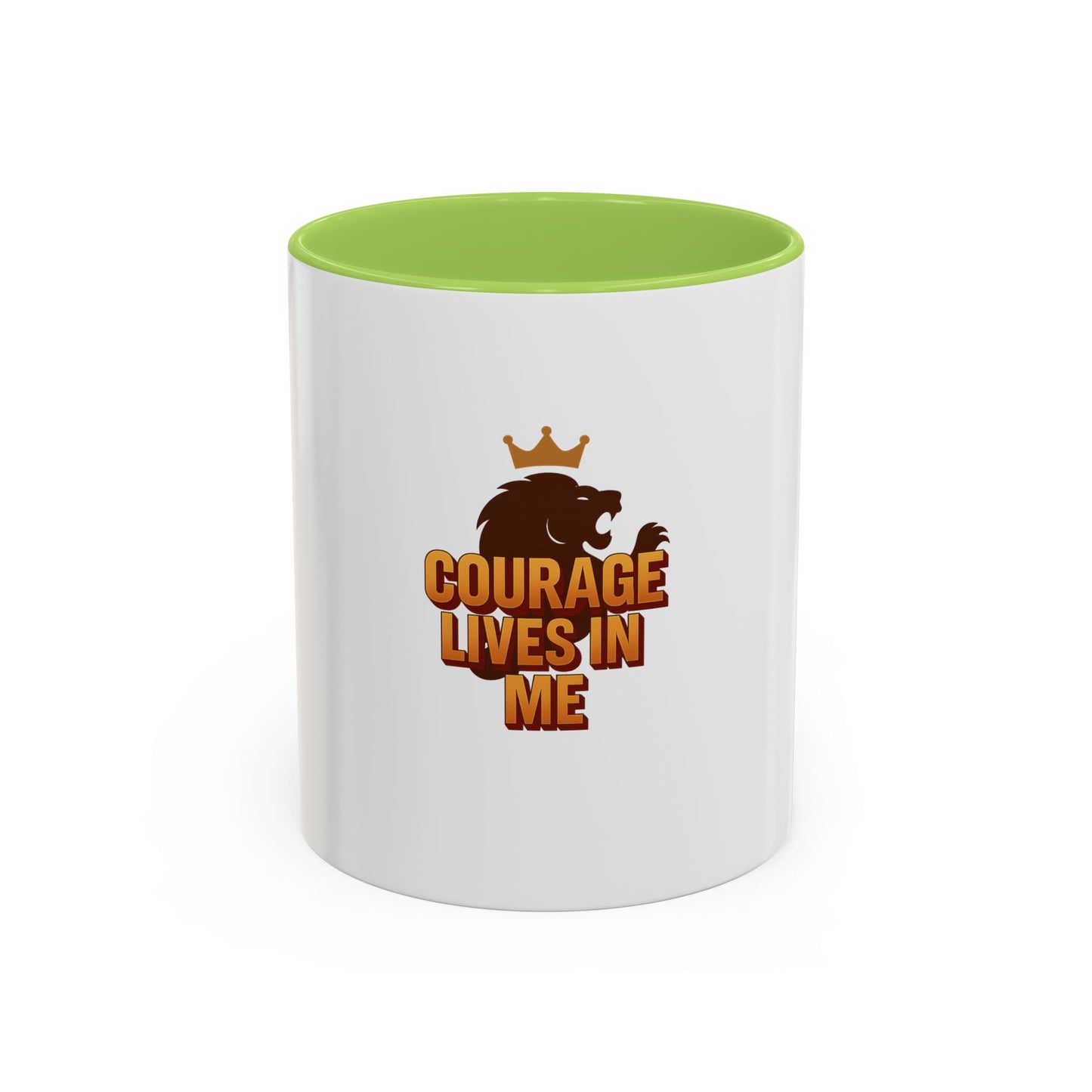 Courage-Inspired Accent Coffee Mug – A Daily Reminder to Stay Strong