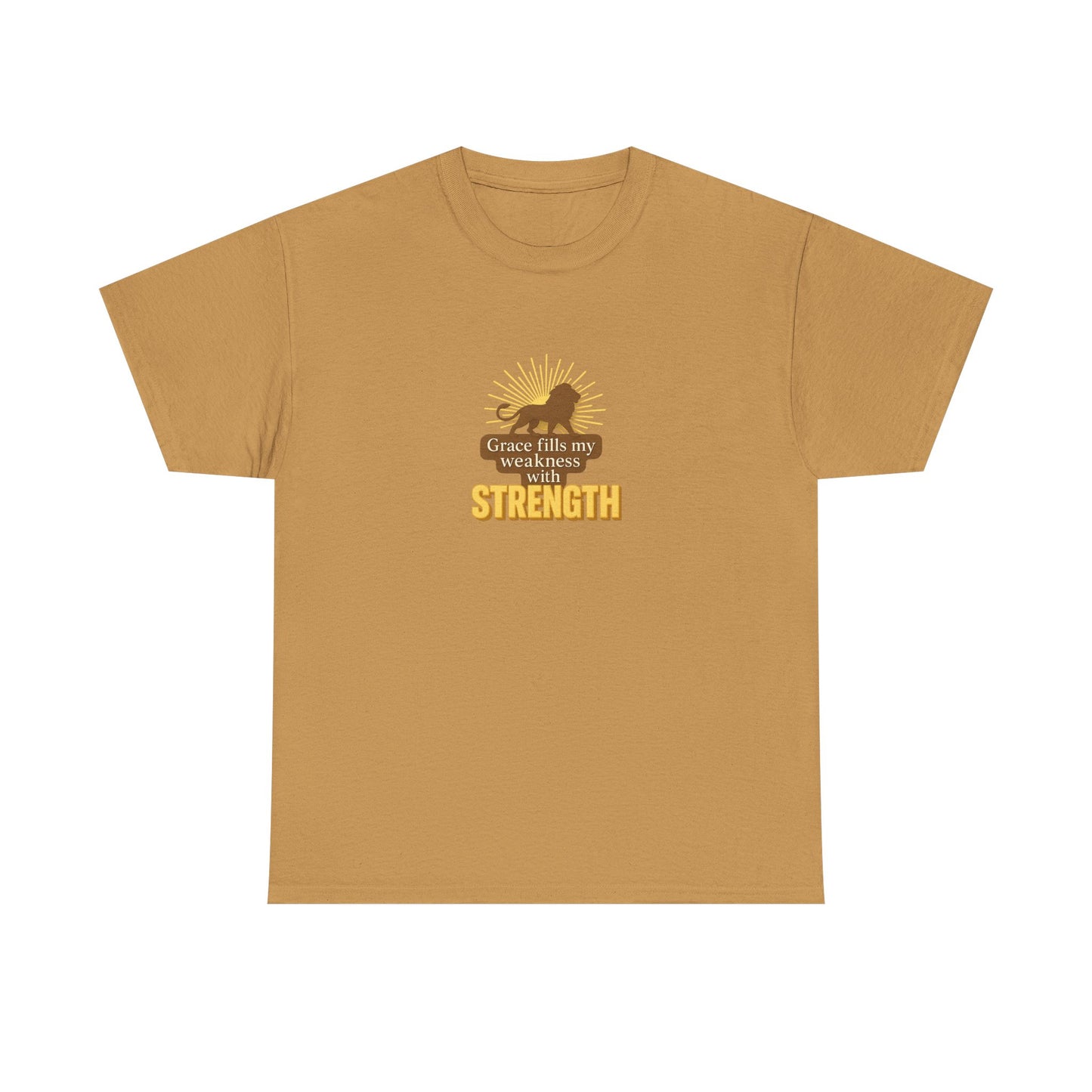 Grace Fills My Weakness with Strength – Inspirational Unisex Heavy Cotton Tee