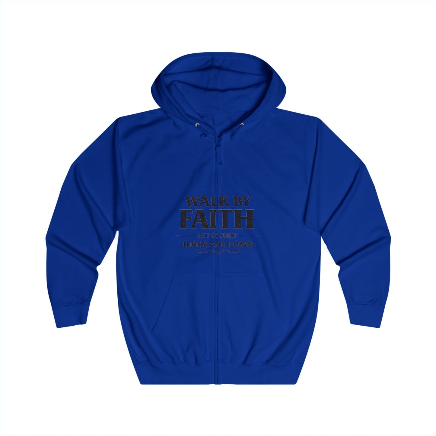 Walk by Faith Zip Hoodie — Christian Inspirational Full-Zip Hoodie