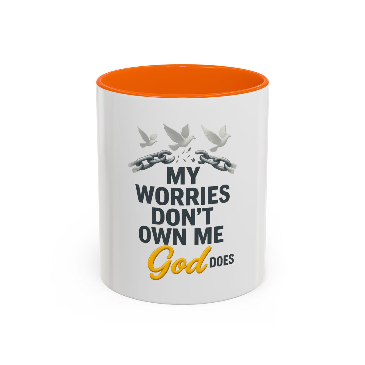 Faith-Inspiring Accent Coffee Mug - Motivational Gift for Coffee Lovers, Ideal for Birthdays, Holidays, Relaxation, Couples