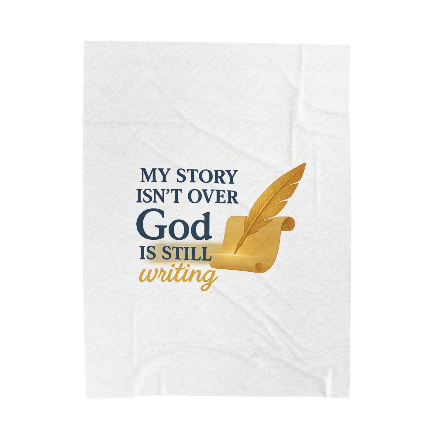 Inspirational Velveteen Plush Blanket - Cozy Storytelling Throw for Faith Lovers, Encouragement Gift, Home Decor, Relaxation Blanket