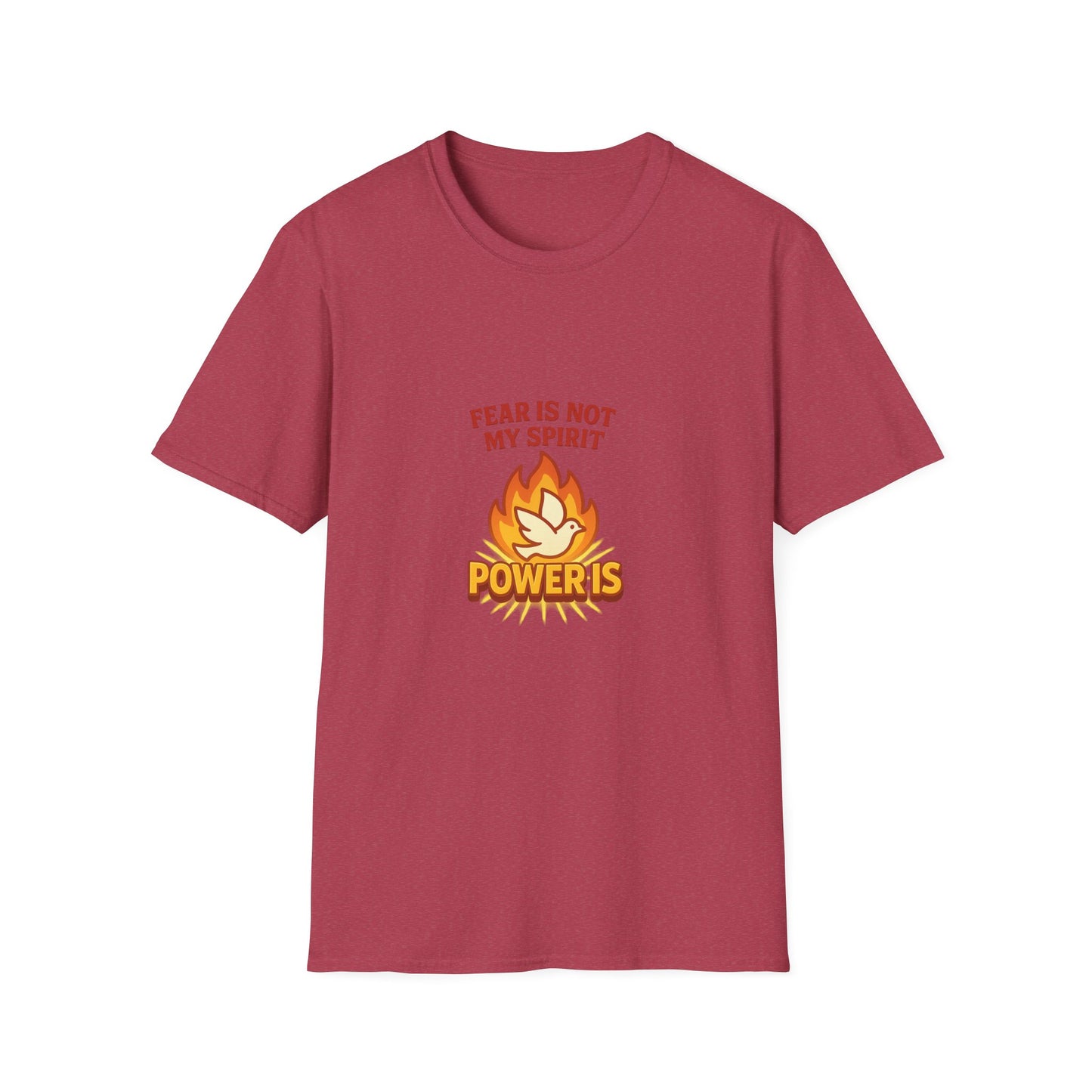 Fear Is Not My Spirit T-Shirt – Empowering Unisex Softstyle Tee for Strength & Positive Living