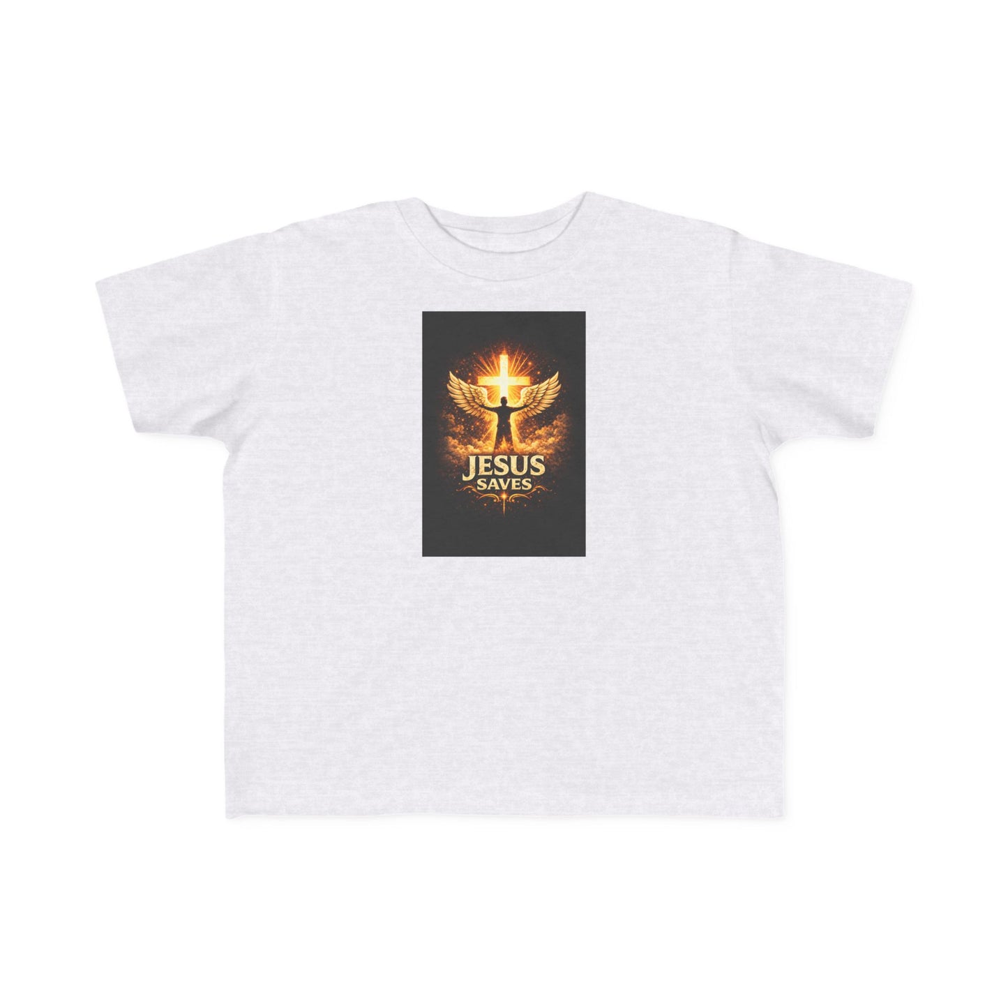 Toddler T‑Shirt — Jesus Saves, Flame Dove Christian Tee