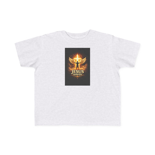 Toddler T‑Shirt — Jesus Saves, Flame Dove Christian Tee