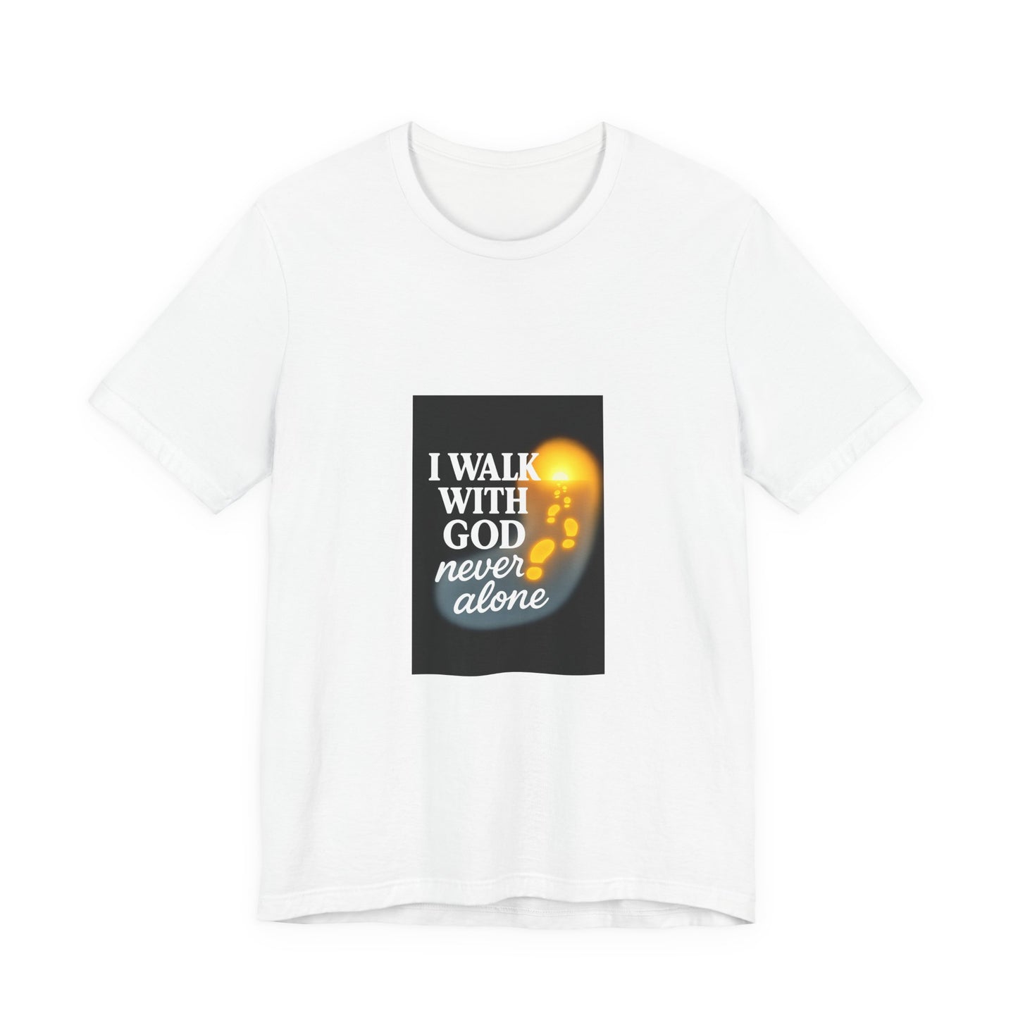 Inspirational Unisex Tee - 'I Walk with God, Never Alone' for Spiritual Wear, Faith-Based Gifts, Christian Apparel, Daily Motivation, [...]