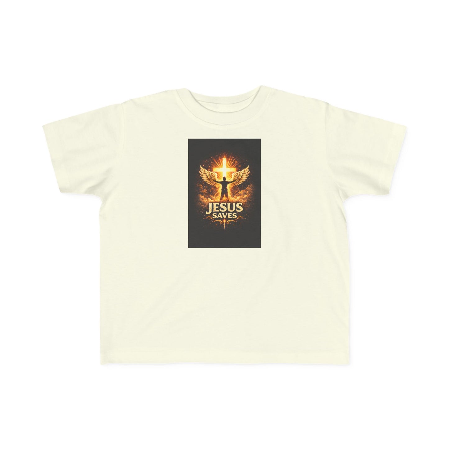 Toddler T‑Shirt — Jesus Saves, Flame Dove Christian Tee