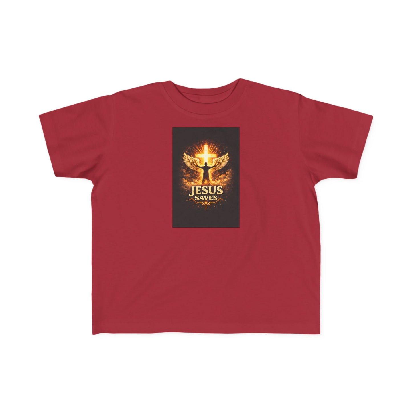 Toddler T‑Shirt — Jesus Saves, Flame Dove Christian Tee
