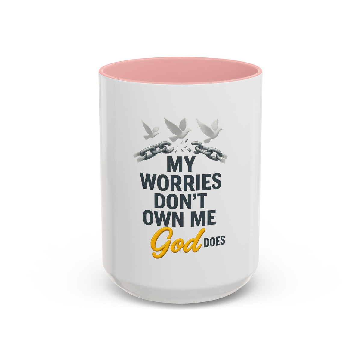 Faith-Inspiring Accent Coffee Mug - Motivational Gift for Coffee Lovers, Ideal for Birthdays, Holidays, Relaxation, Couples
