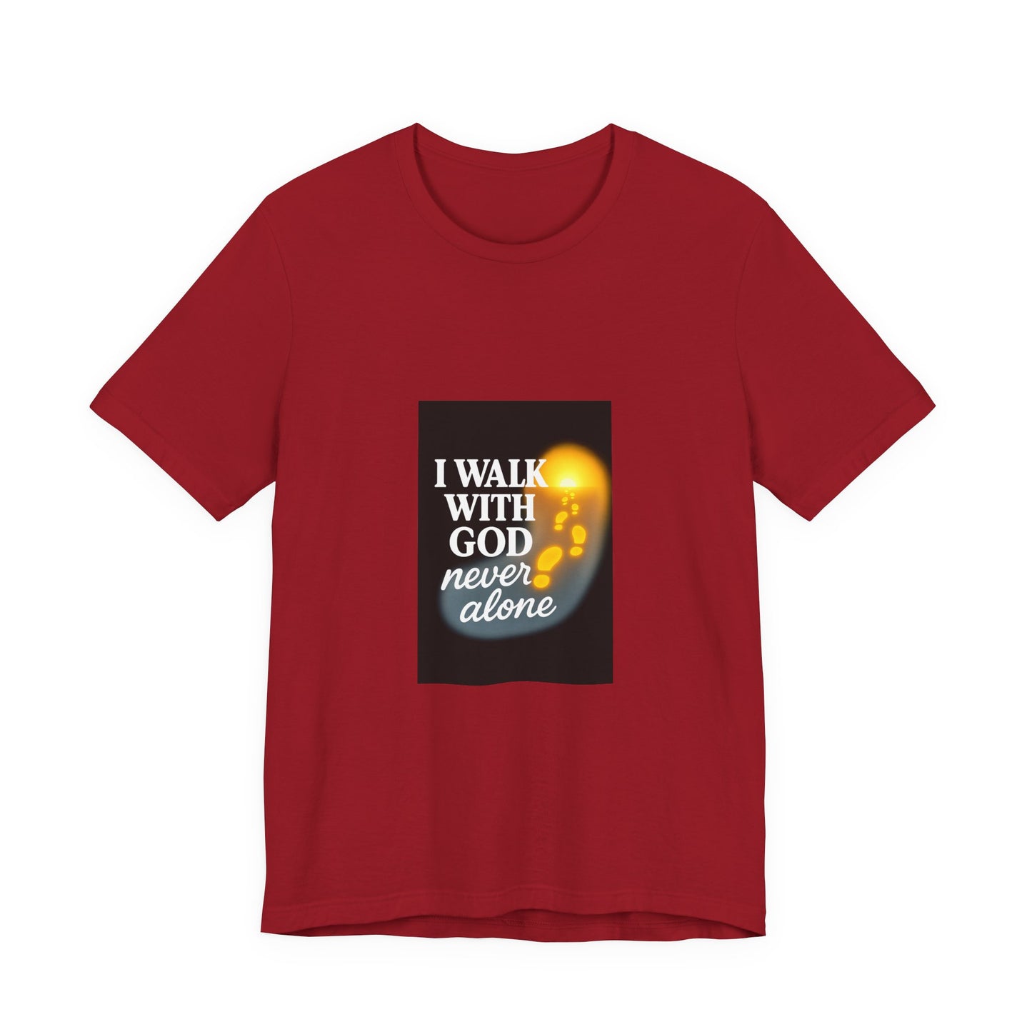 Inspirational Unisex Tee - 'I Walk with God, Never Alone' for Spiritual Wear, Faith-Based Gifts, Christian Apparel, Daily Motivation, [...]