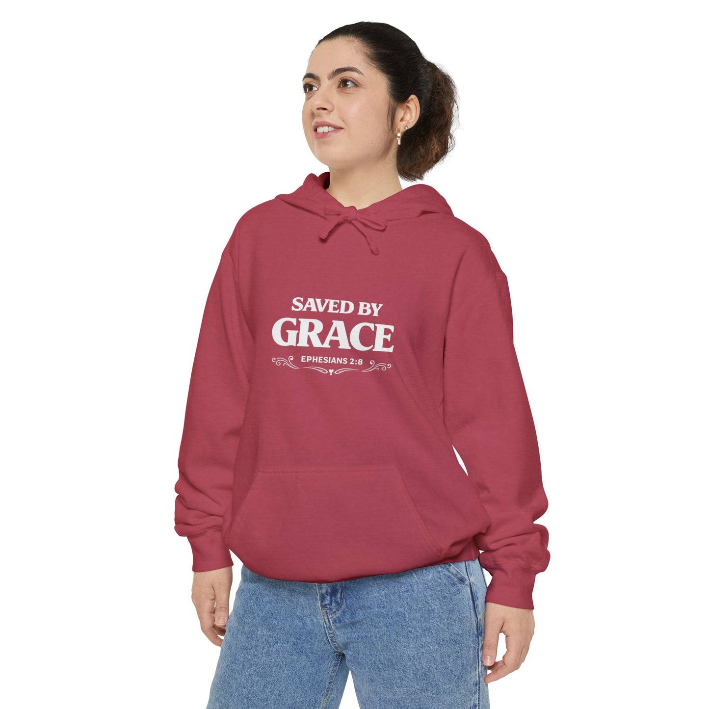 Saved by Grace Hoodie — Christian Faith Graphic Hoodie