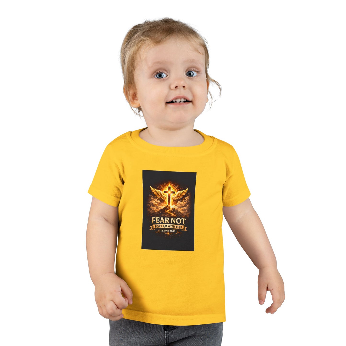 Toddler T-Shirt - Fear Not, Guardian Angel Cross Graphic