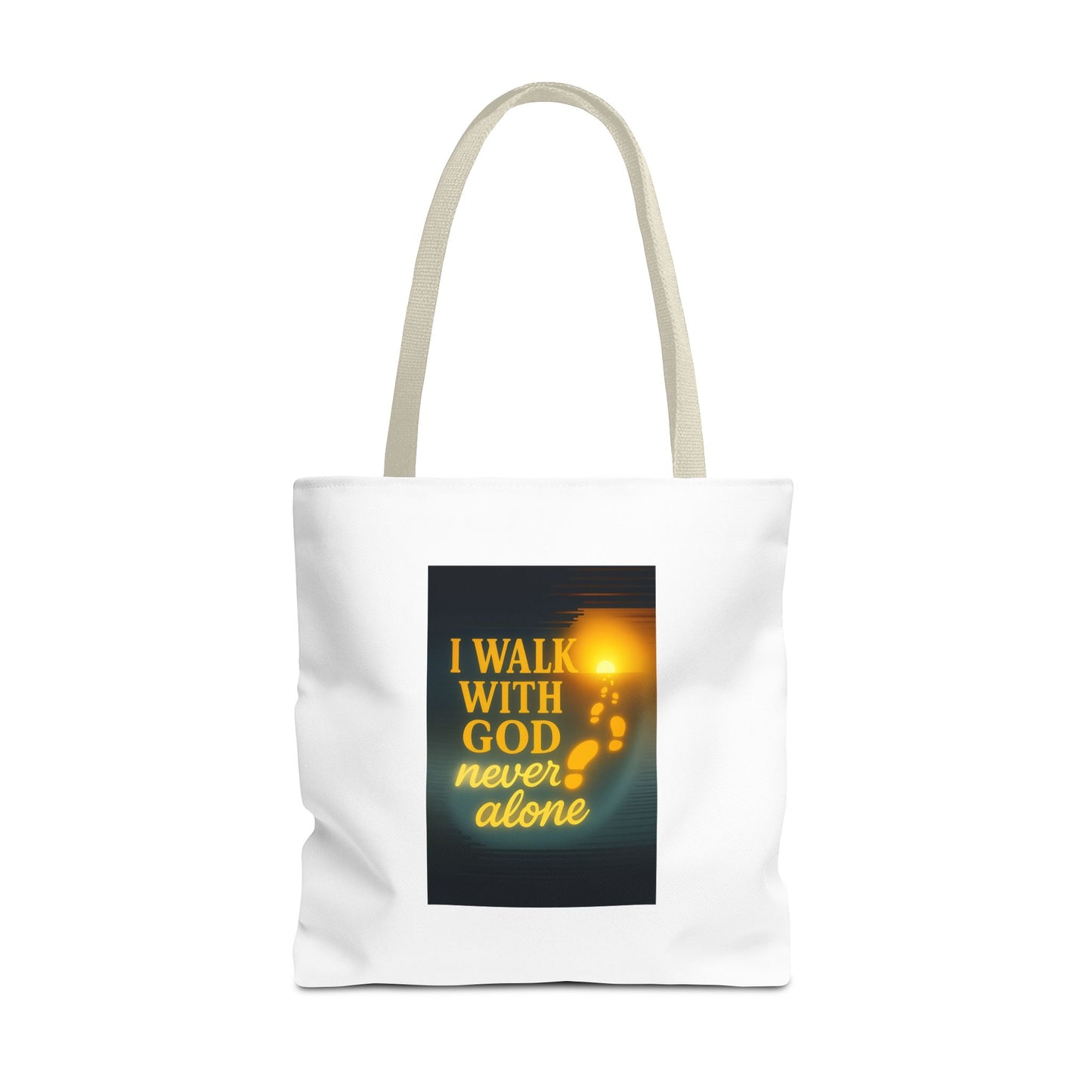 Inspiring God Walk Tote Bag, Motivational Quote Bag, Faith-Based Carryall, Gift for Believers, Christian Tote