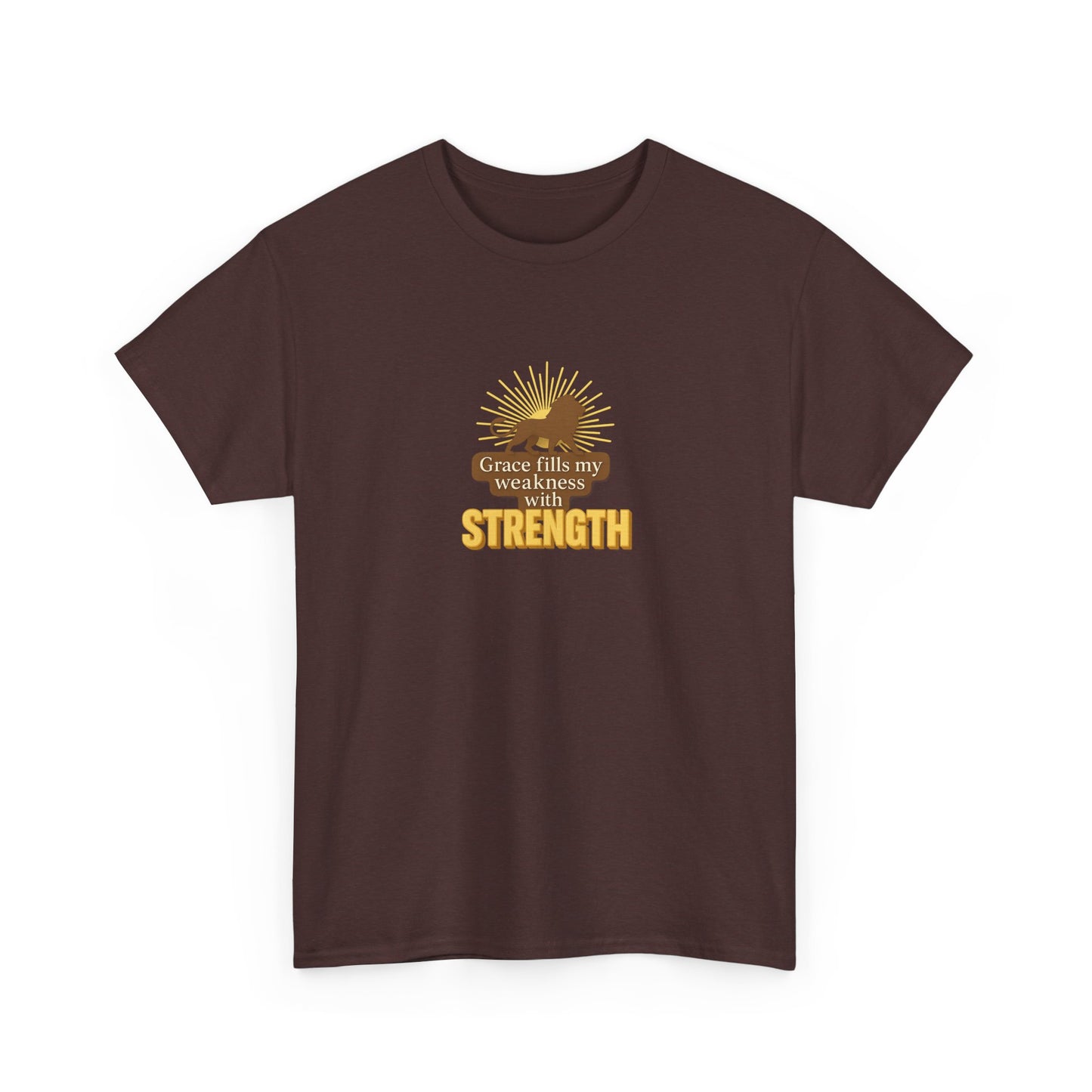 Grace Fills My Weakness with Strength – Inspirational Unisex Heavy Cotton Tee