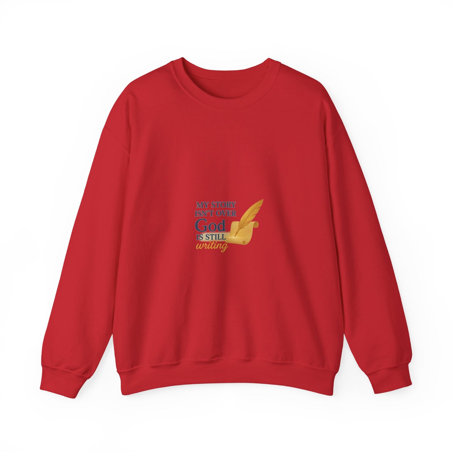 Inspirational Crewneck Sweatshirt, Comfort Apparel, Faith-Based Gift, Cozy Layer, My Story Isn’t Over Sweatshirt