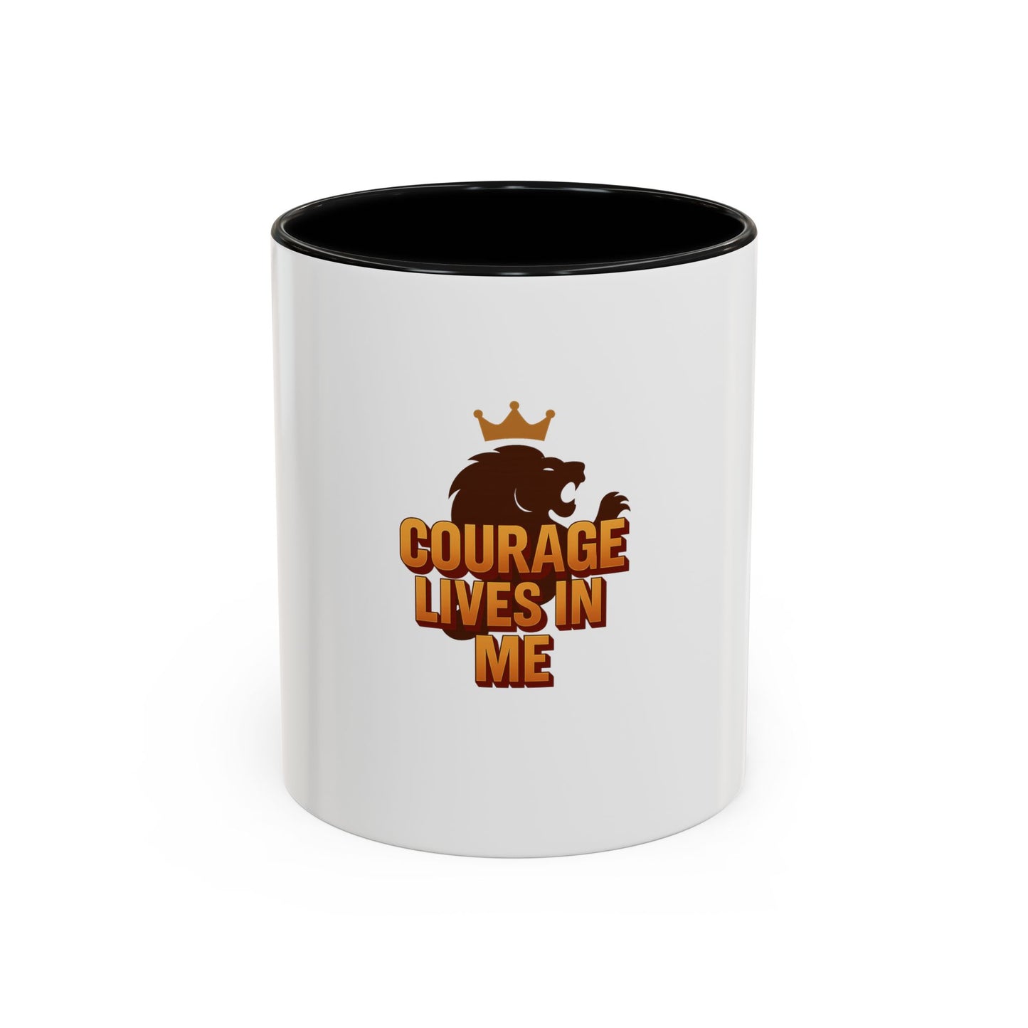 Courage-Inspired Accent Coffee Mug – A Daily Reminder to Stay Strong