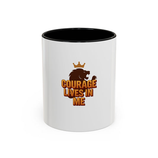 Courage-Inspired Accent Coffee Mug – A Daily Reminder to Stay Strong