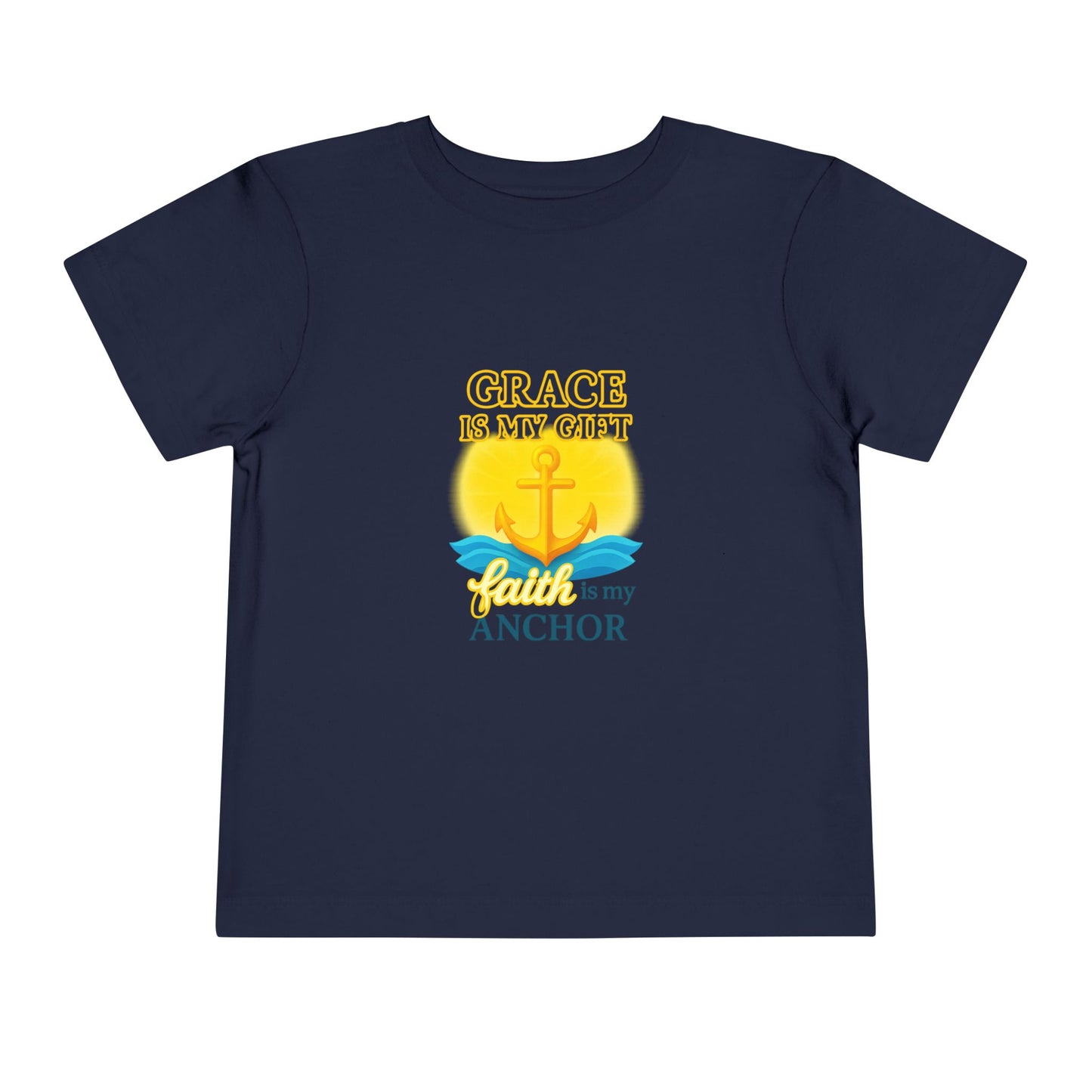 Grace is My Anchor Toddler Tee — Nautical Faith Shirt