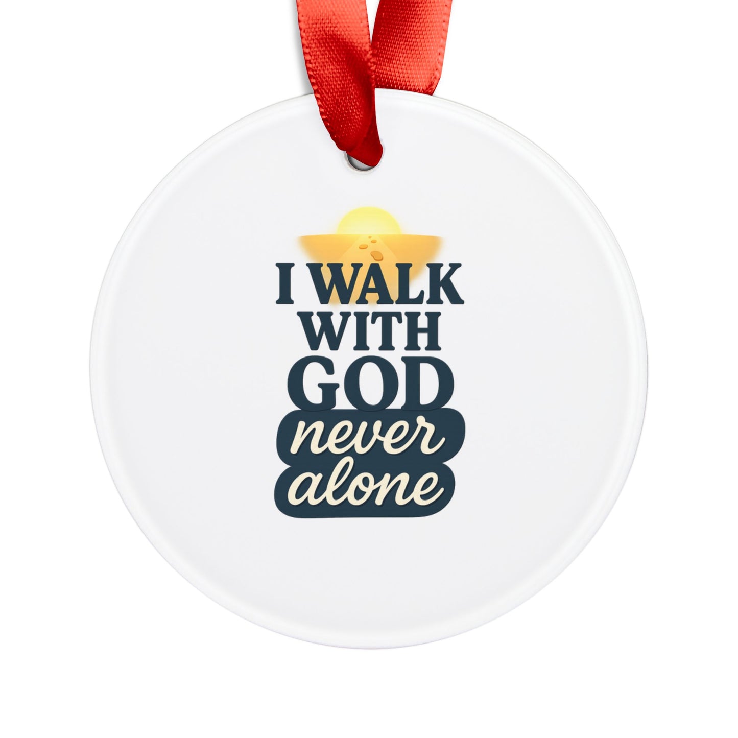 Inspirational Glass Christmas Ornament