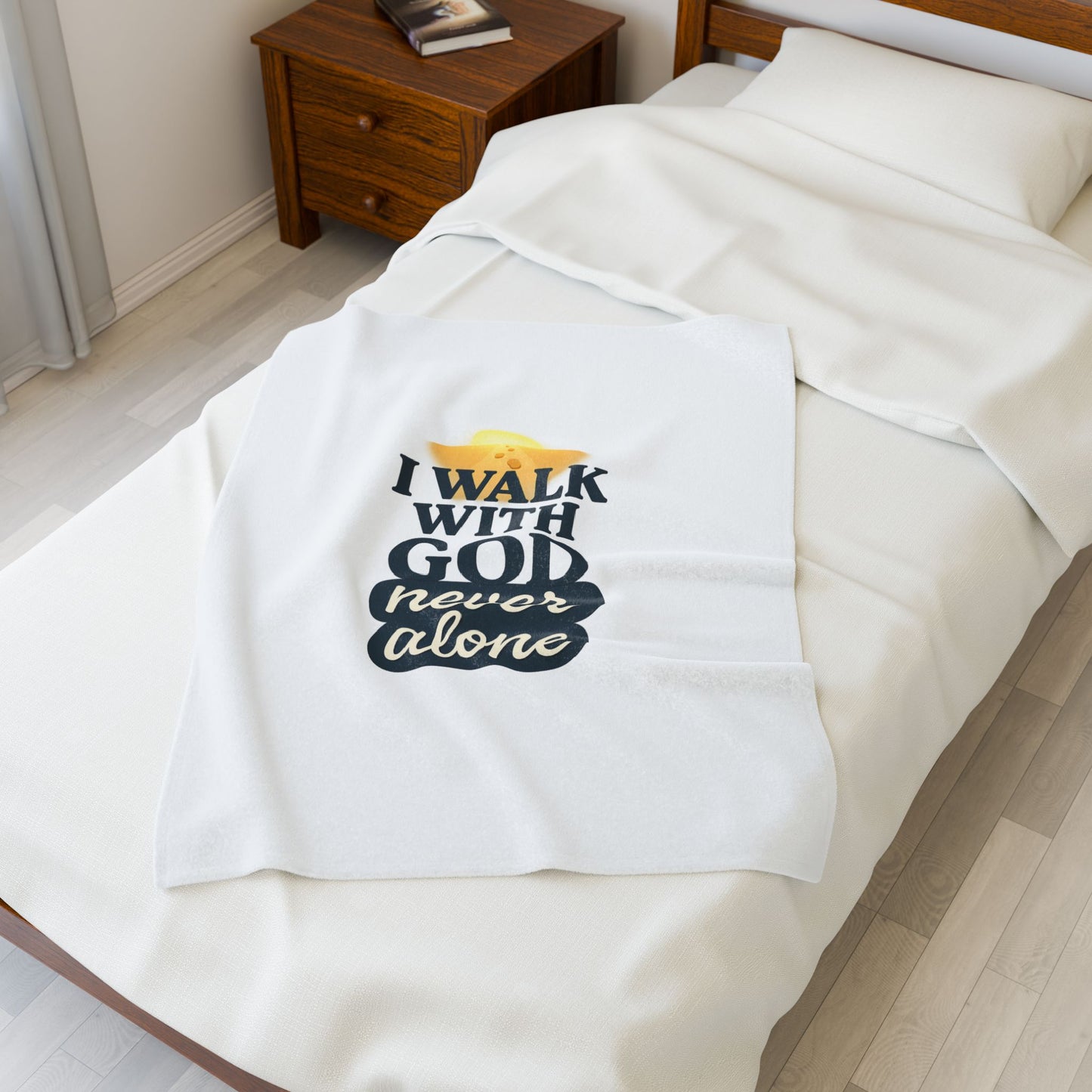 Faith-Inspired Velveteen Plush Blanket