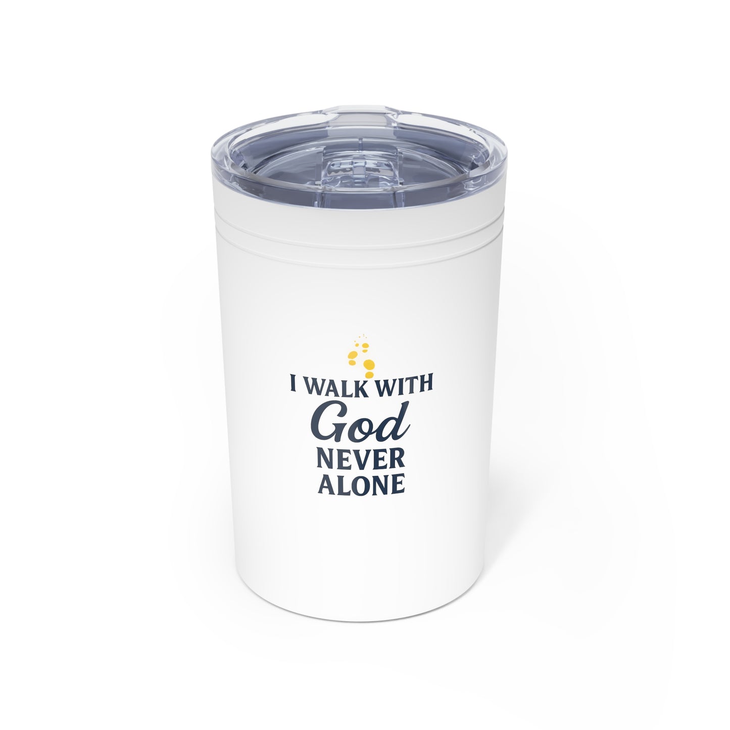 Inspirational Tumbler - I Walk With God Never Alone